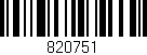 Código de barras (EAN, GTIN, SKU, ISBN): '820751'