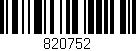 Código de barras (EAN, GTIN, SKU, ISBN): '820752'