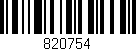 Código de barras (EAN, GTIN, SKU, ISBN): '820754'