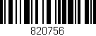 Código de barras (EAN, GTIN, SKU, ISBN): '820756'