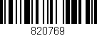 Código de barras (EAN, GTIN, SKU, ISBN): '820769'