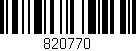Código de barras (EAN, GTIN, SKU, ISBN): '820770'