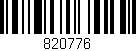 Código de barras (EAN, GTIN, SKU, ISBN): '820776'