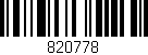 Código de barras (EAN, GTIN, SKU, ISBN): '820778'