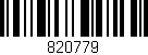 Código de barras (EAN, GTIN, SKU, ISBN): '820779'