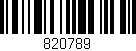 Código de barras (EAN, GTIN, SKU, ISBN): '820789'