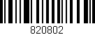Código de barras (EAN, GTIN, SKU, ISBN): '820802'