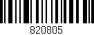 Código de barras (EAN, GTIN, SKU, ISBN): '820805'