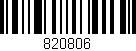 Código de barras (EAN, GTIN, SKU, ISBN): '820806'