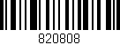 Código de barras (EAN, GTIN, SKU, ISBN): '820808'