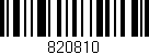 Código de barras (EAN, GTIN, SKU, ISBN): '820810'