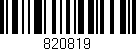 Código de barras (EAN, GTIN, SKU, ISBN): '820819'