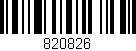 Código de barras (EAN, GTIN, SKU, ISBN): '820826'