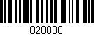 Código de barras (EAN, GTIN, SKU, ISBN): '820830'