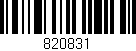 Código de barras (EAN, GTIN, SKU, ISBN): '820831'