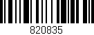 Código de barras (EAN, GTIN, SKU, ISBN): '820835'