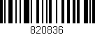 Código de barras (EAN, GTIN, SKU, ISBN): '820836'