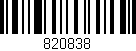 Código de barras (EAN, GTIN, SKU, ISBN): '820838'