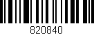 Código de barras (EAN, GTIN, SKU, ISBN): '820840'