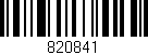Código de barras (EAN, GTIN, SKU, ISBN): '820841'
