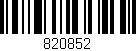 Código de barras (EAN, GTIN, SKU, ISBN): '820852'