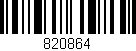 Código de barras (EAN, GTIN, SKU, ISBN): '820864'