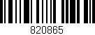 Código de barras (EAN, GTIN, SKU, ISBN): '820865'