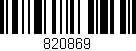 Código de barras (EAN, GTIN, SKU, ISBN): '820869'