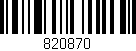 Código de barras (EAN, GTIN, SKU, ISBN): '820870'