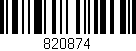 Código de barras (EAN, GTIN, SKU, ISBN): '820874'