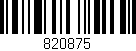 Código de barras (EAN, GTIN, SKU, ISBN): '820875'