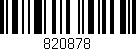 Código de barras (EAN, GTIN, SKU, ISBN): '820878'