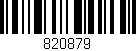 Código de barras (EAN, GTIN, SKU, ISBN): '820879'