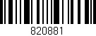 Código de barras (EAN, GTIN, SKU, ISBN): '820881'