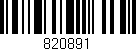 Código de barras (EAN, GTIN, SKU, ISBN): '820891'