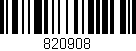 Código de barras (EAN, GTIN, SKU, ISBN): '820908'
