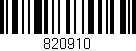 Código de barras (EAN, GTIN, SKU, ISBN): '820910'
