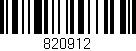 Código de barras (EAN, GTIN, SKU, ISBN): '820912'