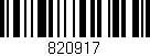 Código de barras (EAN, GTIN, SKU, ISBN): '820917'