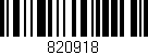 Código de barras (EAN, GTIN, SKU, ISBN): '820918'
