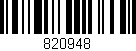 Código de barras (EAN, GTIN, SKU, ISBN): '820948'