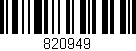 Código de barras (EAN, GTIN, SKU, ISBN): '820949'