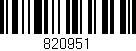 Código de barras (EAN, GTIN, SKU, ISBN): '820951'