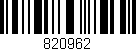 Código de barras (EAN, GTIN, SKU, ISBN): '820962'