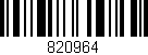 Código de barras (EAN, GTIN, SKU, ISBN): '820964'