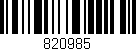 Código de barras (EAN, GTIN, SKU, ISBN): '820985'
