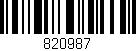 Código de barras (EAN, GTIN, SKU, ISBN): '820987'