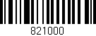Código de barras (EAN, GTIN, SKU, ISBN): '821000'
