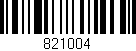 Código de barras (EAN, GTIN, SKU, ISBN): '821004'