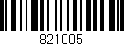 Código de barras (EAN, GTIN, SKU, ISBN): '821005'